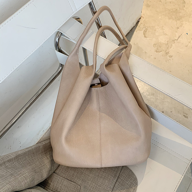 New Large Capacity Shoulder Bags PU Leather Women 2021 Simple Female Handbags Travel Brand Trending Ladies Hand Bag Big Totes