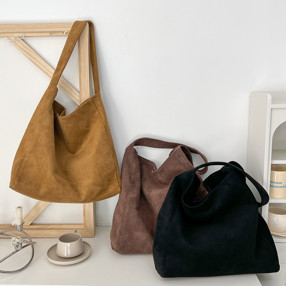 2023 Trend Autumn Winter Tote Bag for Women Luxury Tweed Bucket Handbags Chic Large Capacity Shoulder Bag All-Match Shopping Bag