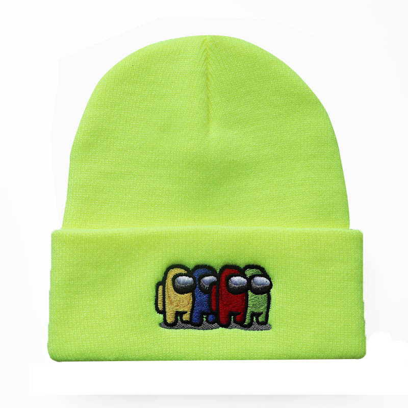 High quality design, men and women embroidered autumn winter warm knitted cartoon pullover hats, and cold hats