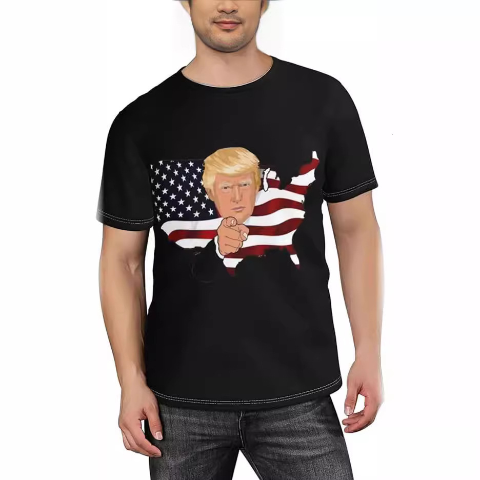 New Trump T-shirt Summer Handsome Sports Running Quik Dry Round Neck Short Sleeve Top Fun 3D Printed Picture