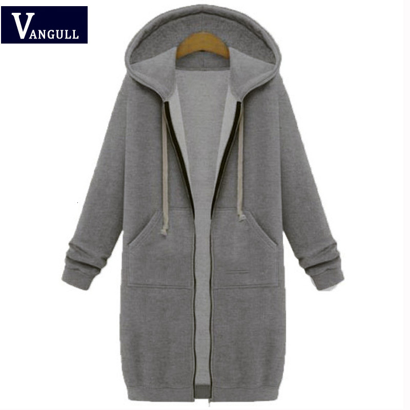 New designer autumn and winter new color straight leg Korean version medium length cardigan hooded zipper loose hooded sweatshirt women's clothin