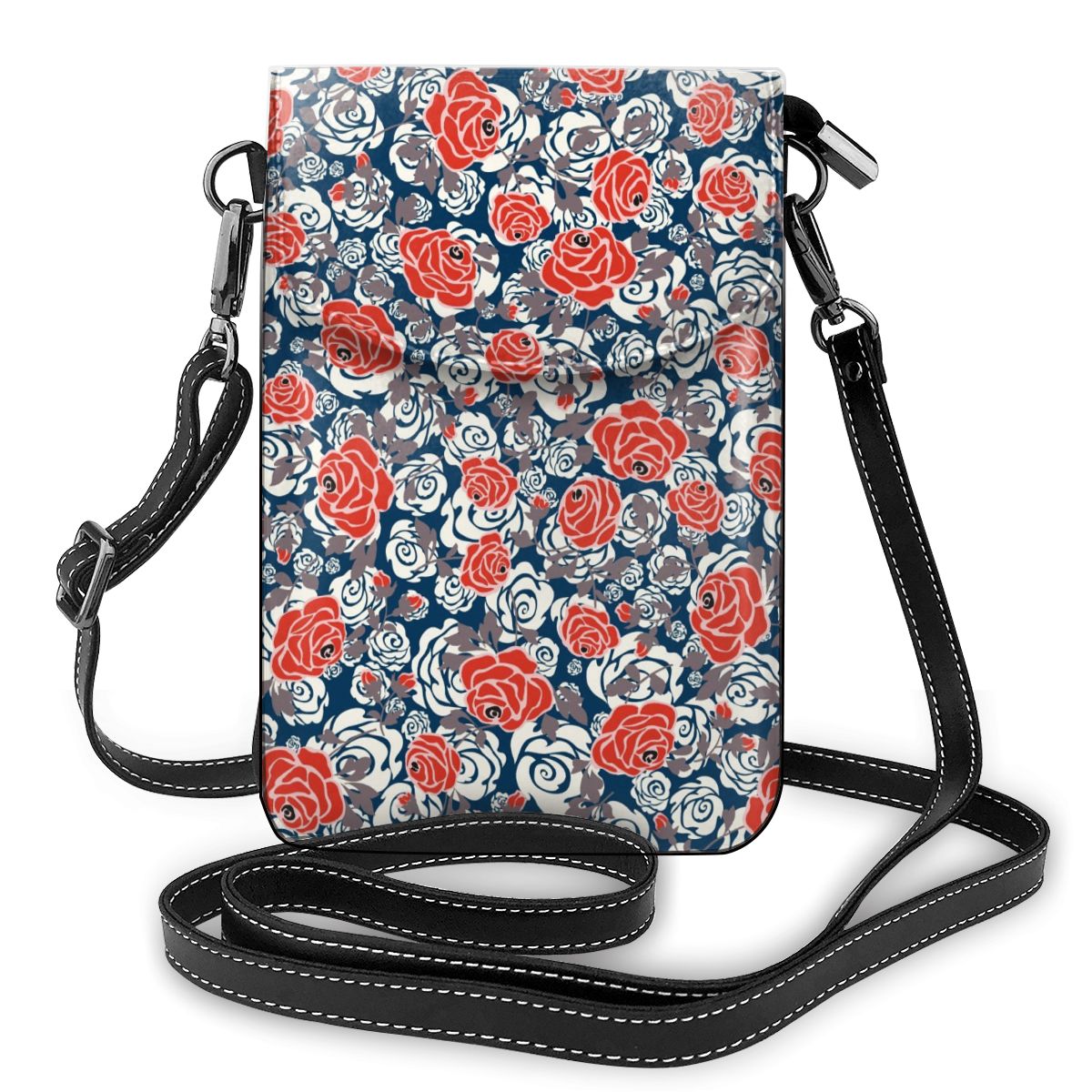 NOISYDESIGNS Fashion Casual Phone Coin Shoulder Bag Small Women PU Leather Messenger Bags Floral Clutch Zipper Crossbody Bag
