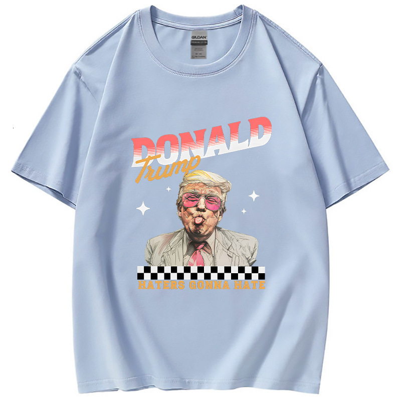 New Trump Summer Collection Half Cotton Casual Fashion Short Sleeve T-shirt Trendy Hoodie