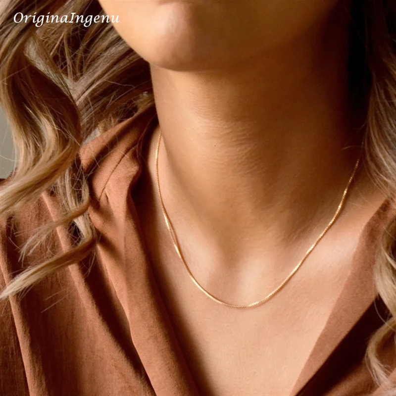 14K gold-plated snake chain necklace Boho necklace Dainty chain necklace minimalist jewelry waterproof necklace 241107