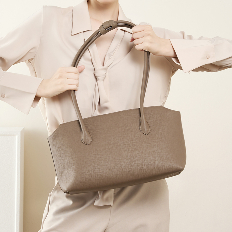 Hifashion Cowhide Genuine Leather Underarm Shoulder Bags For Women 2024 Trend Designer Large Female Tote Office Ladies Handbags