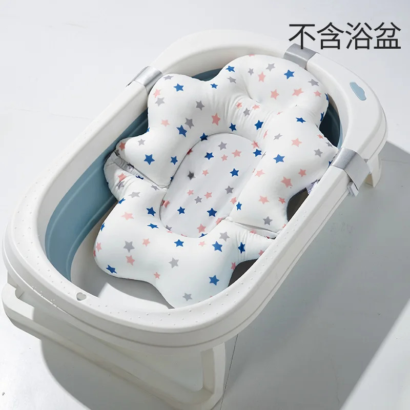 Baby Bath Seat Support Mat born bath Tub Nonslip Pad Safety Soft Cushion Pillow 54x41cm 241106