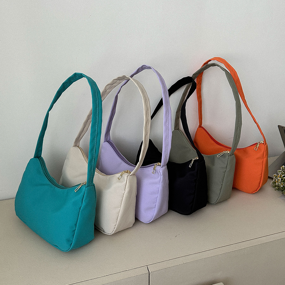 Fashion Oxford Shopping Bags Retro Casual Women Underarm Bags Small Totes Ladies Shoulder Bags Casual Solid Color Female Handbag