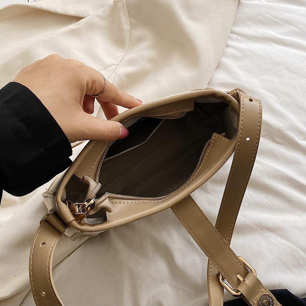 Women Leather Shoulder Bag Casual Fashion Tote Bag Versatile Armpit Sling Bag PU Crossbody Bag Daily Dating Purse