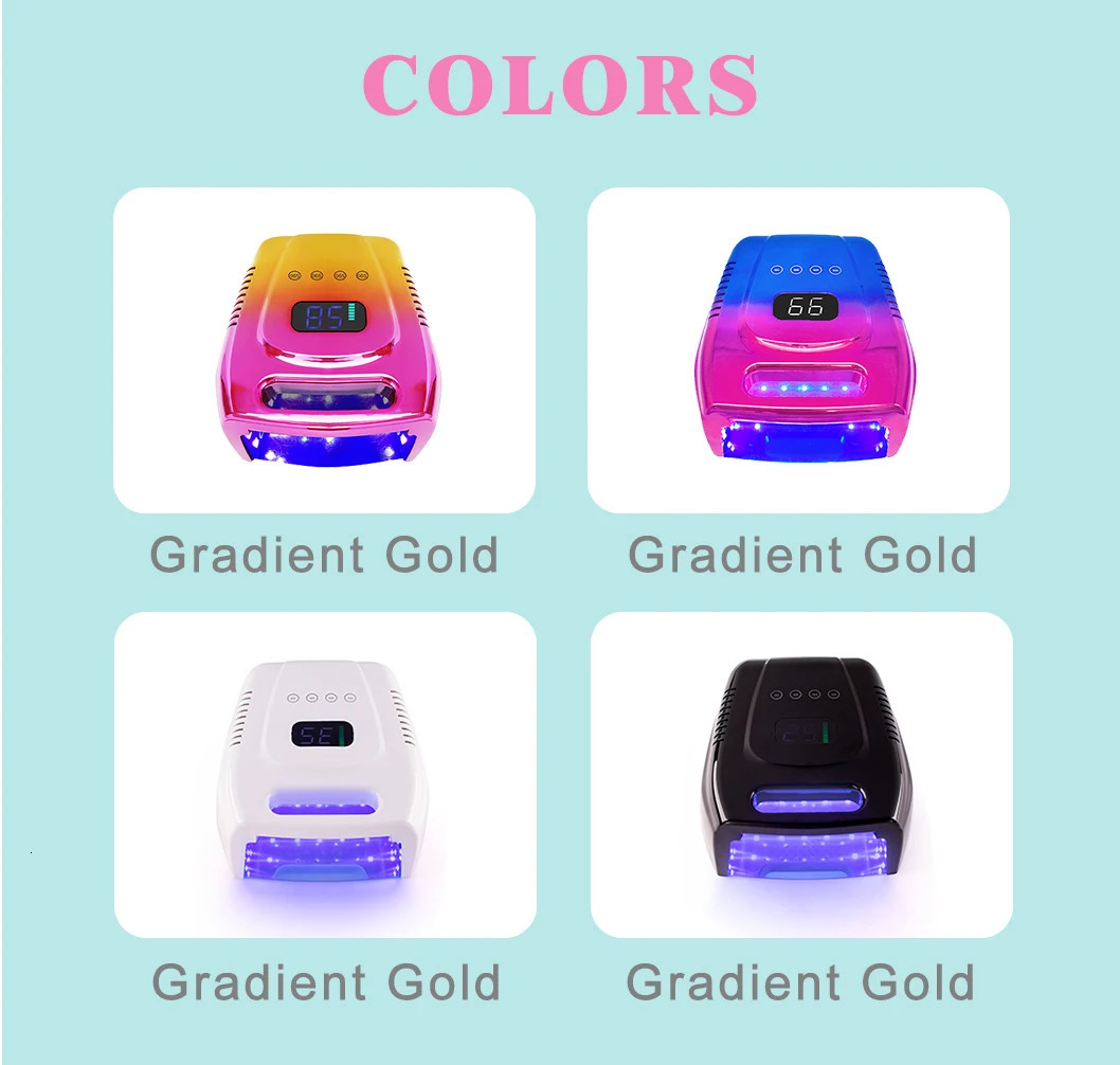 2024 arrival 96w pro cure wireless dual light rechargeable cordless sun uv led gel dryer nail lamp for salon 241106