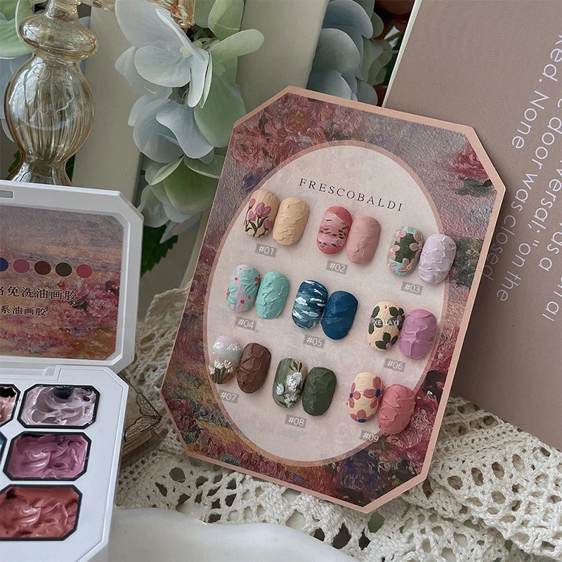 1 Box Nail Drawing Gel 3D Modeling Oil Paint Gel Polish No Wipe Glue Art DIY Flowers Painted Carved Nail Gel For Manicure 241107