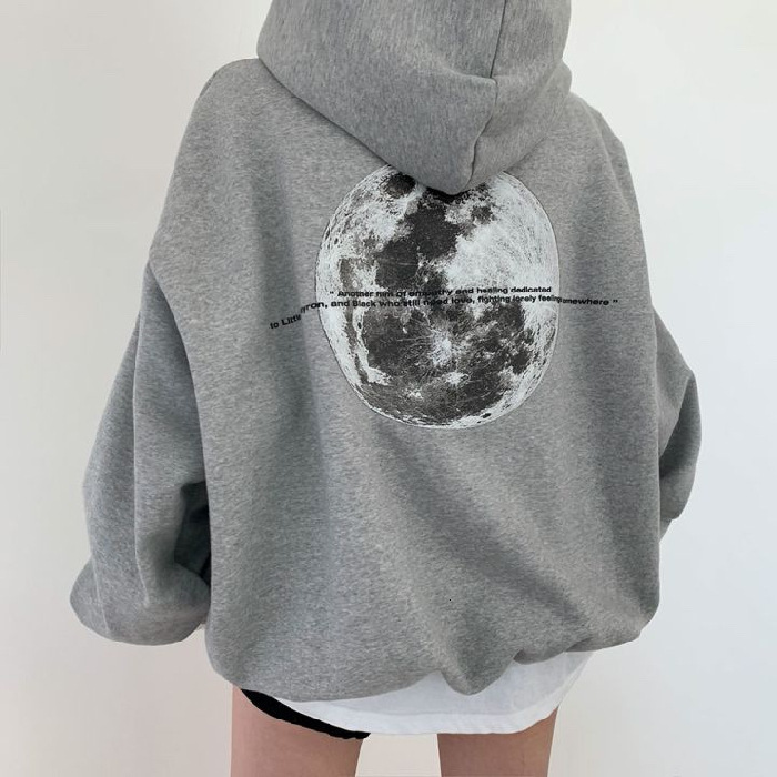 New Plush Hooded Printed Long Sleeve Basic Multi functional V-neck Sweater Designer Trendy Hoodie Fashion T-shirt