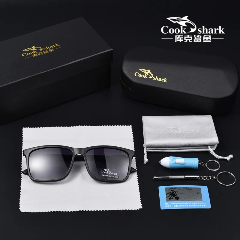 Cook Shark Mens Polarized Sunglasses Driving Special Colors Day Night Driving Mens Sunglasses 241106