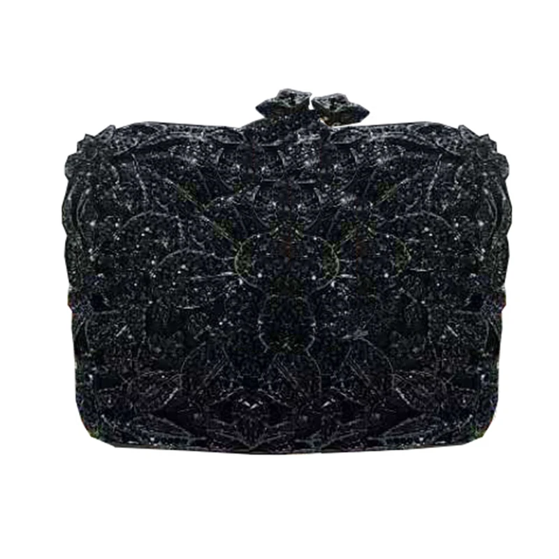 Nigeria elegant ladies evening dress bag wedding party banquet rhinestone handbag ladies crystal clutch