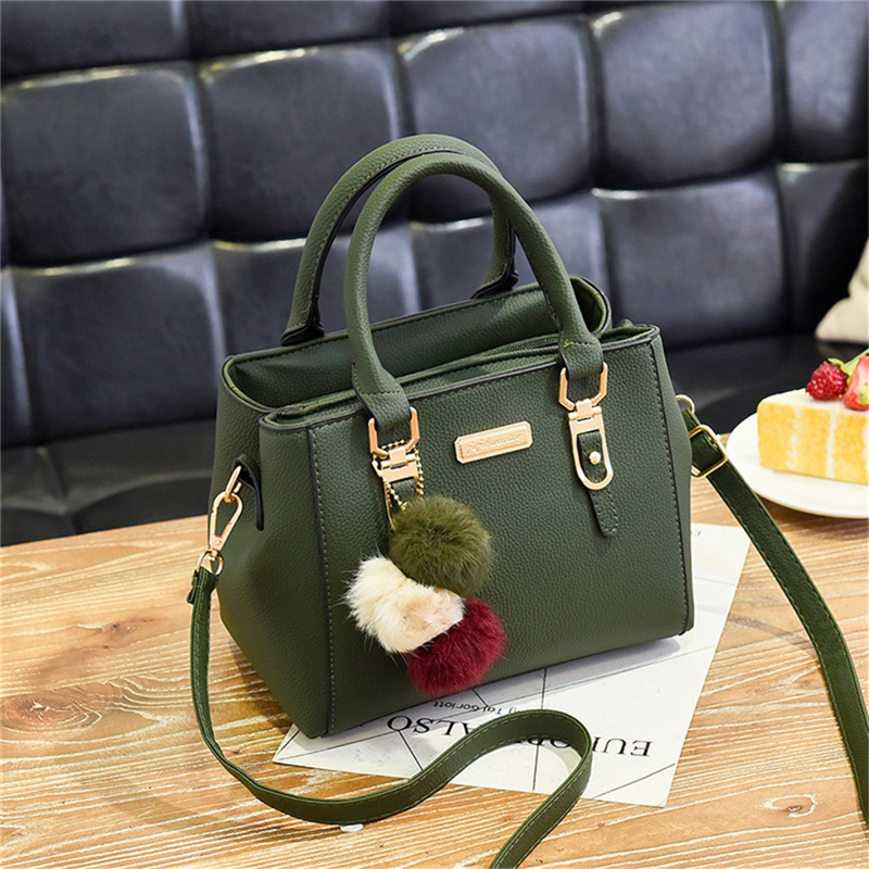 Luxury Handbag Women Bags Women Hairball Shoulder Bag Ladies Hand Bags Vintage Leather Messenger Bag Female Hand Bolso Bags