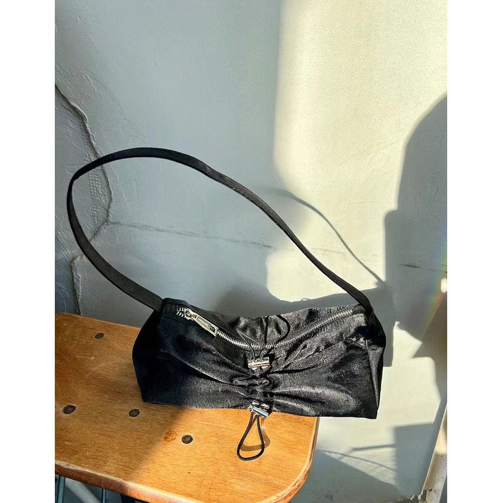 Women Bag Ruched Y2K Korean Sweet Casual Fashion SOFT Zipper Purses and Handbags Shouoder Bag Designer Bag
