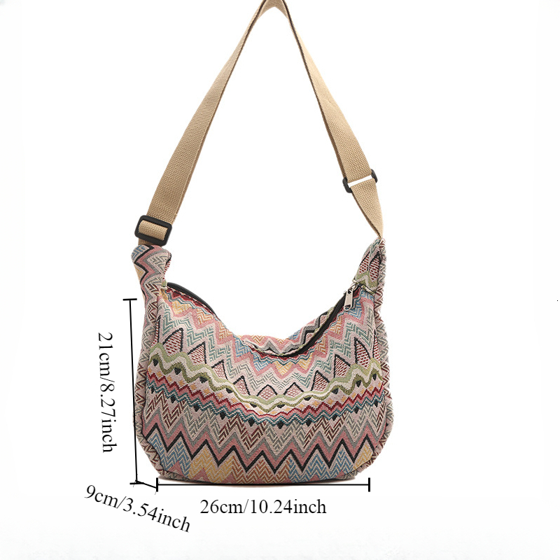 New w Large Capacity Casual Lightweight Embroidered Bag Ladies Fashionable Street One Shoulder Package