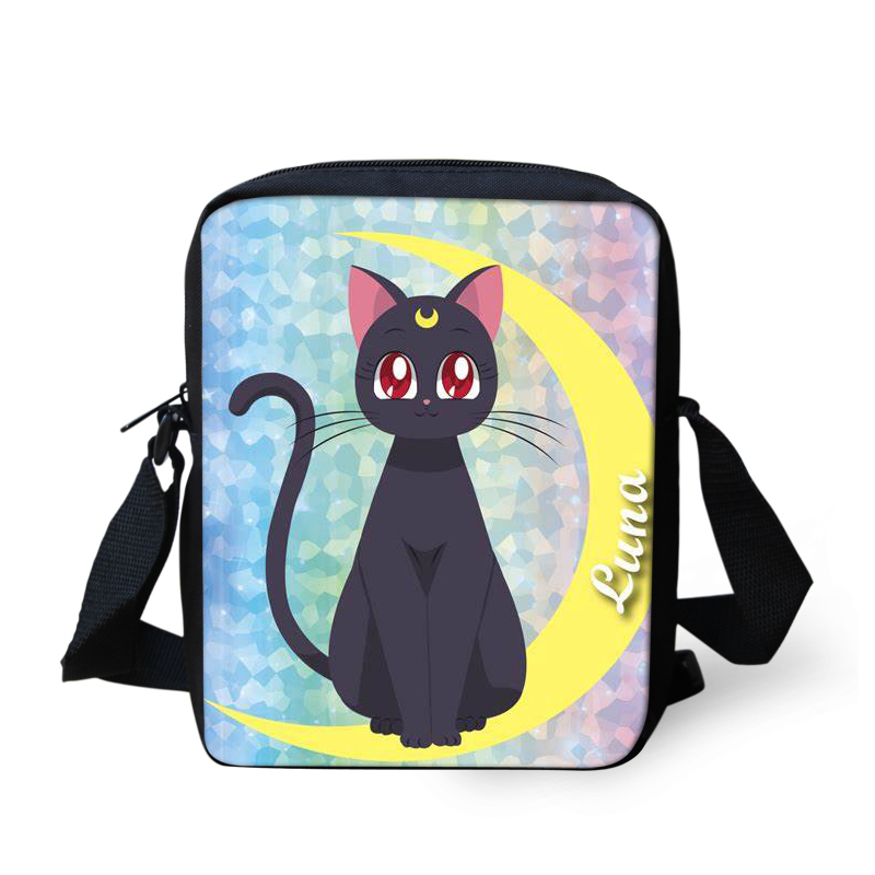 ELVISWORDS Teen Crossbody Bags For Lady Cartoon Shoulder Bag Casual Women Travel Messenger Bags Customize Satchels Girls Bookbag