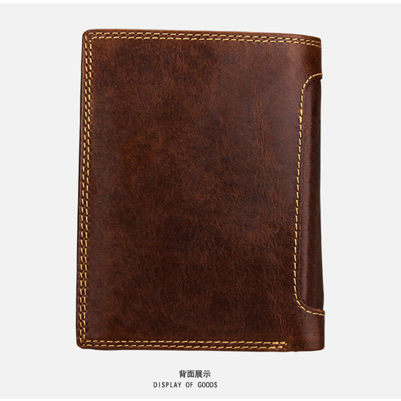 Classic Men's Wallet Vintage Genuine Leather Wallet for Men High Quality Cow Skin Business Credit Card Holder Men's Coin Purse