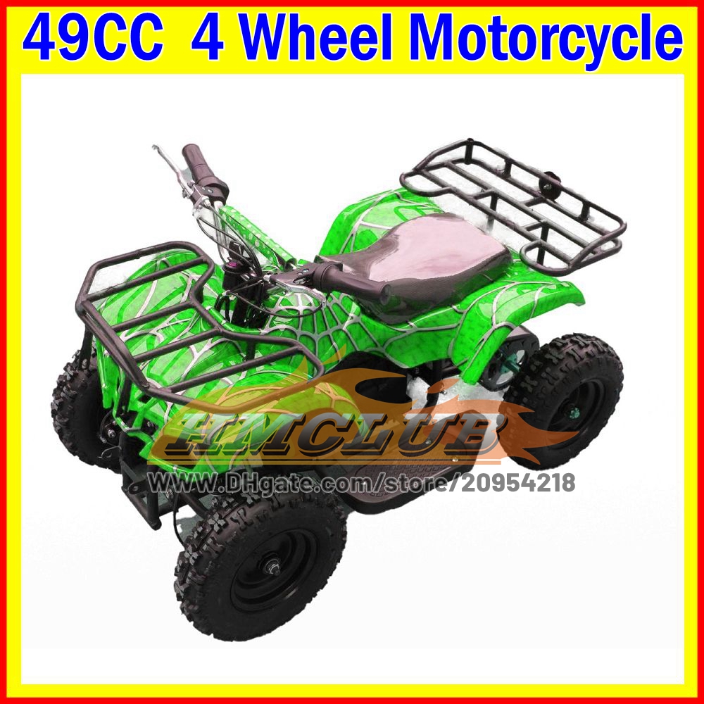 Kids Adult ATV UTV MOTO All-terrain Vehicle 49CC Quad MOTO 2 Stroke Single Cylinder Gasoline ATV Motorcycle For Kids Boys Girls Children Birthday Gift