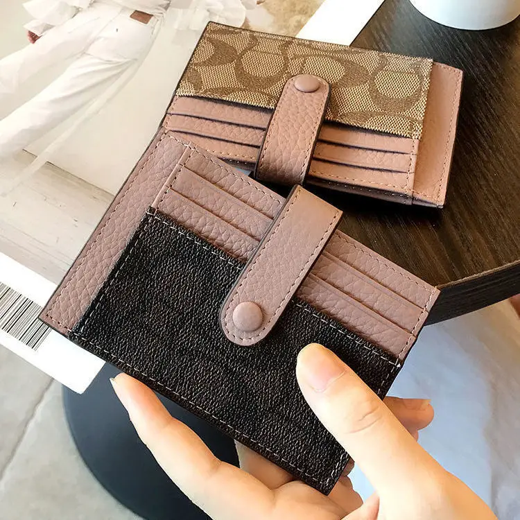Women's Compact Simplevintage Card Holder Ultrathin Cute mini Finequality Multicardslots Largecapacity Trendy