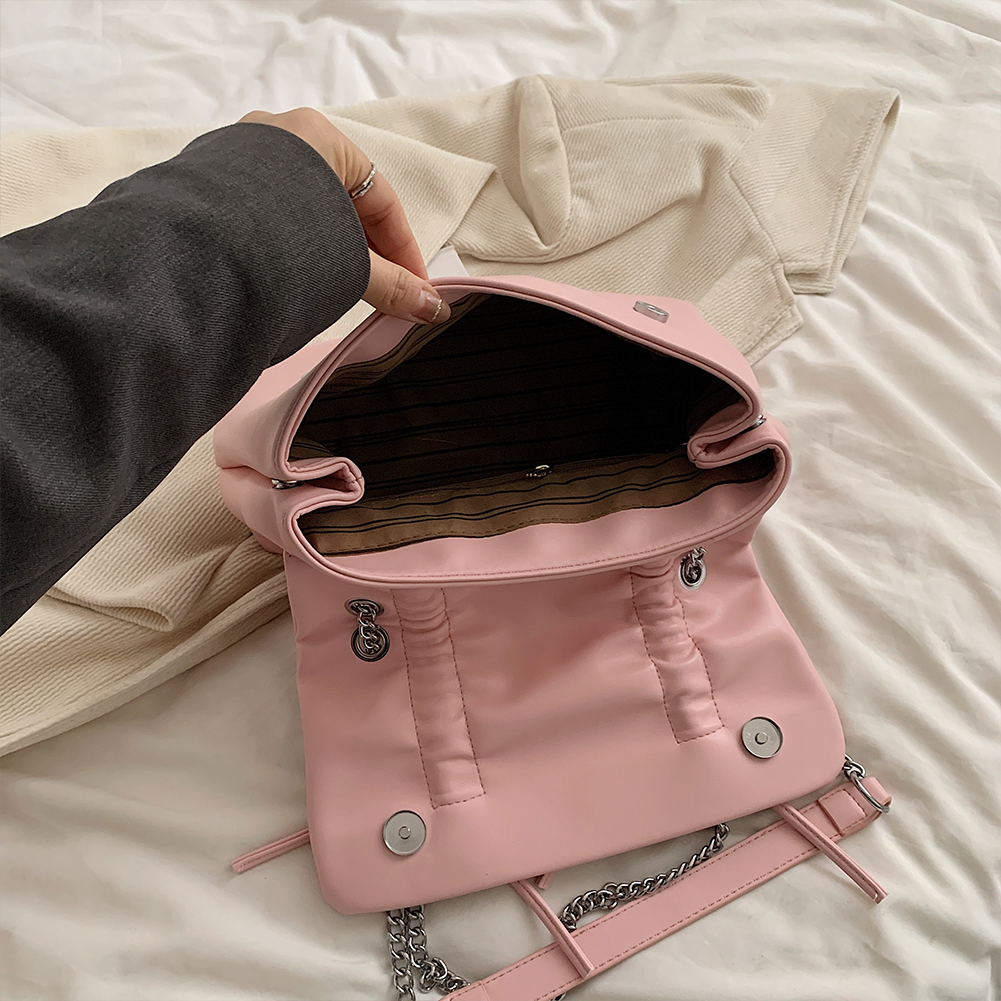 Bow Tie Trendy Crossbody Bag with Hasp Closure PU Leather Ladies Handbag Casual Shoulder Purse Underarm Bag for Women and Girls