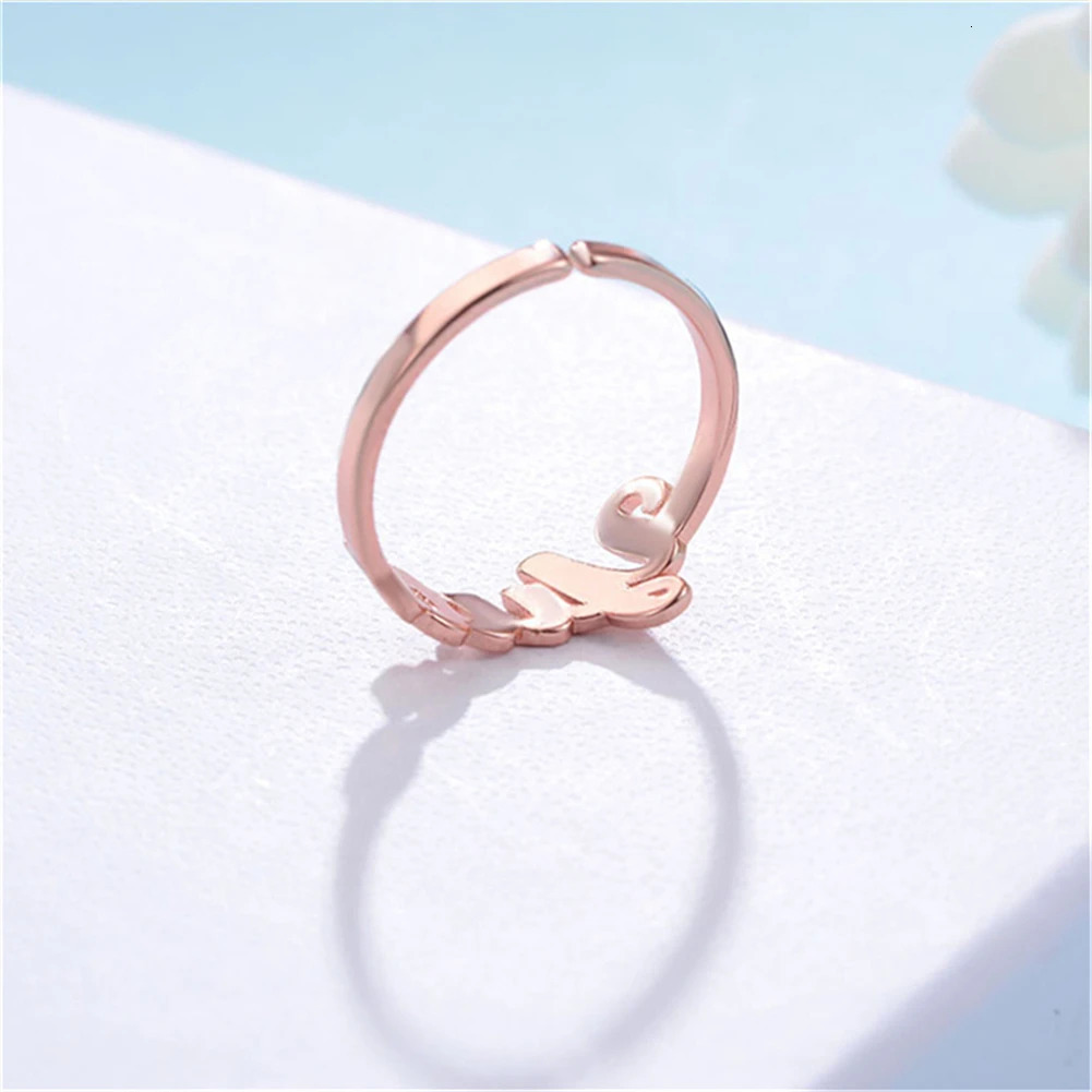 YHUISO Personalized Customization Name Stainless Steel Ring Adjustable Finger Ring Mens and Womens Wedding Jewelry 241106