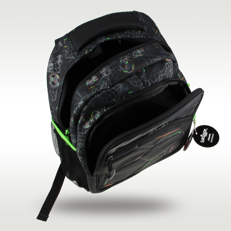 Australia original smiggle children's schoolbag boys primary school backpack black football PU waterproof Korean version 16L
