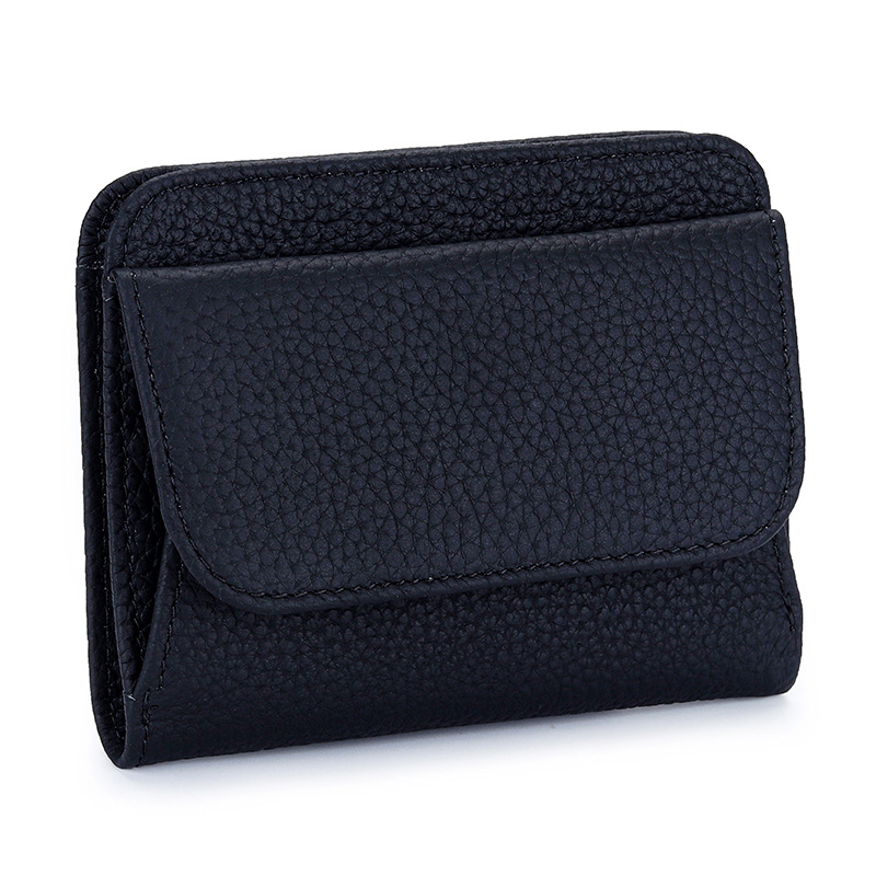 Ultra-thin Ins Style Cow Leather Credit Card Holder Fashion Women Short Wallet Large Capacity Coin Purse Korean Japan Money Clip