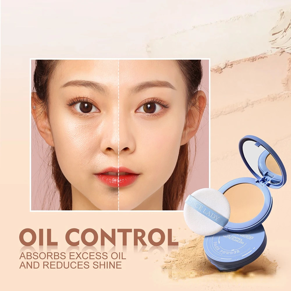 SACE womens oil control pressing powder matte concealer bright waterproof powder durable Korean cosmetics 241107