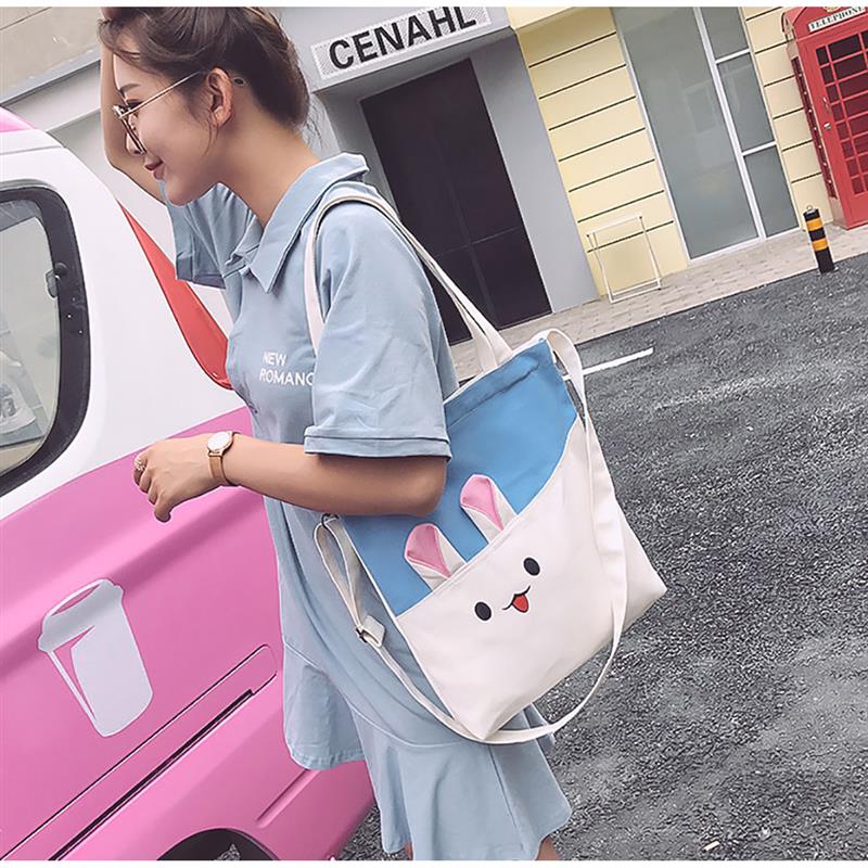 Cute Rabbit Women Shoulder Bags Shopping Bag Tote Package Crossbody Bags Purses Casual Handbag For Women Bookbag