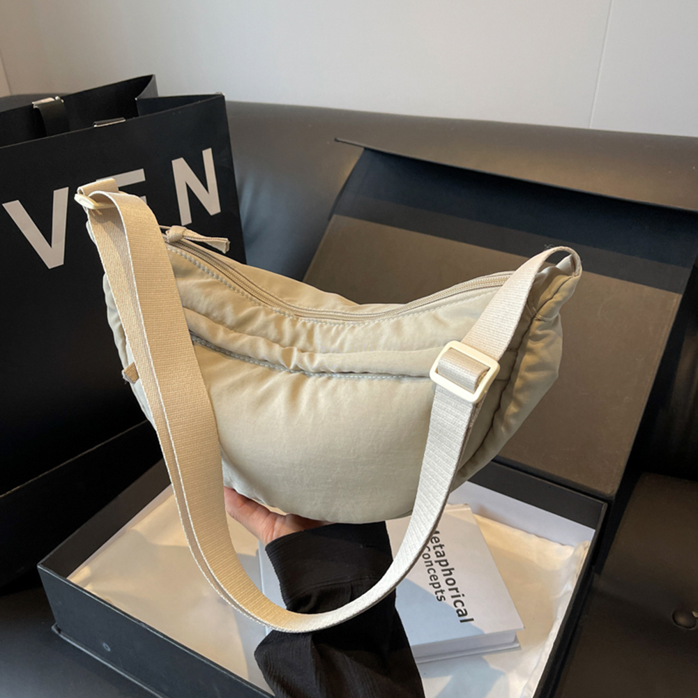 Women Dumpling Crososbody Bag Fashion Crescent Bag Large Capacity Bag Shopping Bag for Daily Office Use Solid Color Handbag