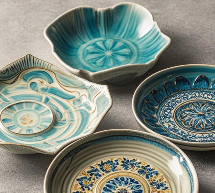 Personalized China Western Tableware Decoration Ceramic Dinnerware colorful Set Chinese Color Dishes Plates Cups Kit Gift Restaurant Furniture