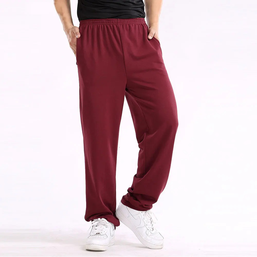 Men Plus Size 7XL Pants Solid Baggy Loose Elastic Pencil Sweatpants Casual Mens Trousers Joggers Large Big 5XL 6XL 241104