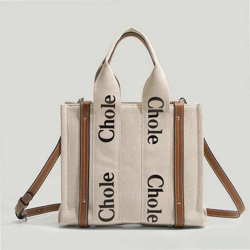Women Fashion Canvas Shoulder Bag Cotton Cloth Handbags Large Tote Fashion Trend Handbag High Quality Canvas Shopping Bag