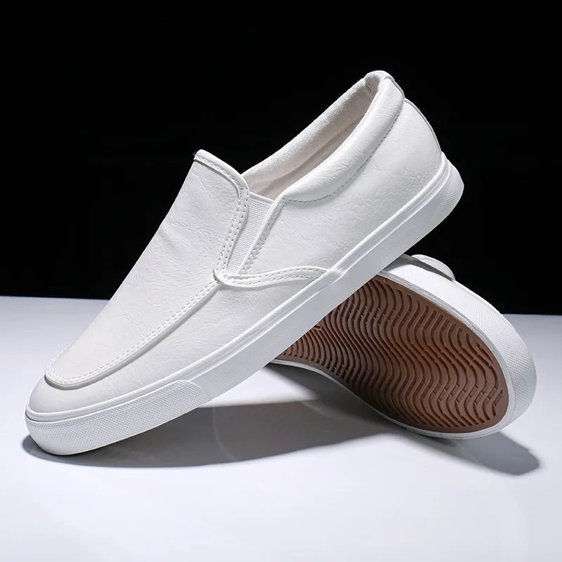 Spring Summer White Shoes Men Loafers Flat Casual Male Footwear Cool Young Man Street Style Slip-on 241106