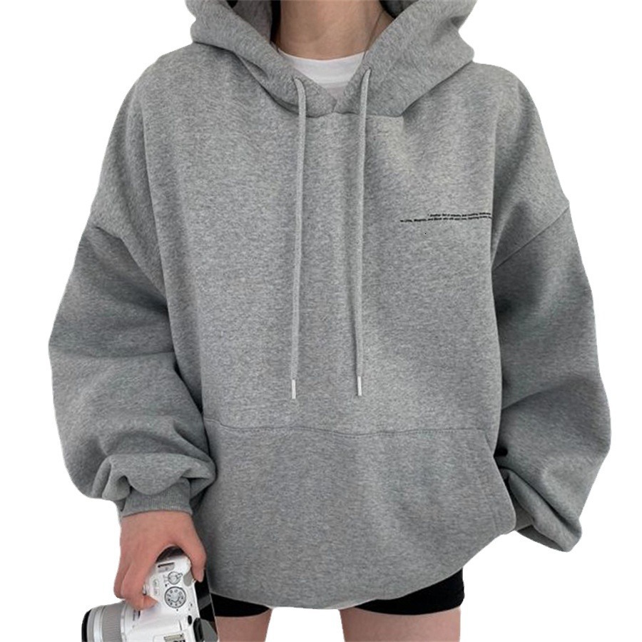 New Plush Hooded Printed Long Sleeve Basic Multi functional V-neck Sweater Designer Trendy Hoodie Fashion T-shirt