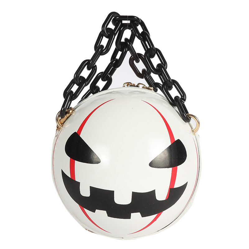 Fashion Messenger Bag Female 2021 New Halloween Fun Funny Personality Cartoon Chain Single Shoulder Pumpkin Bag Bag