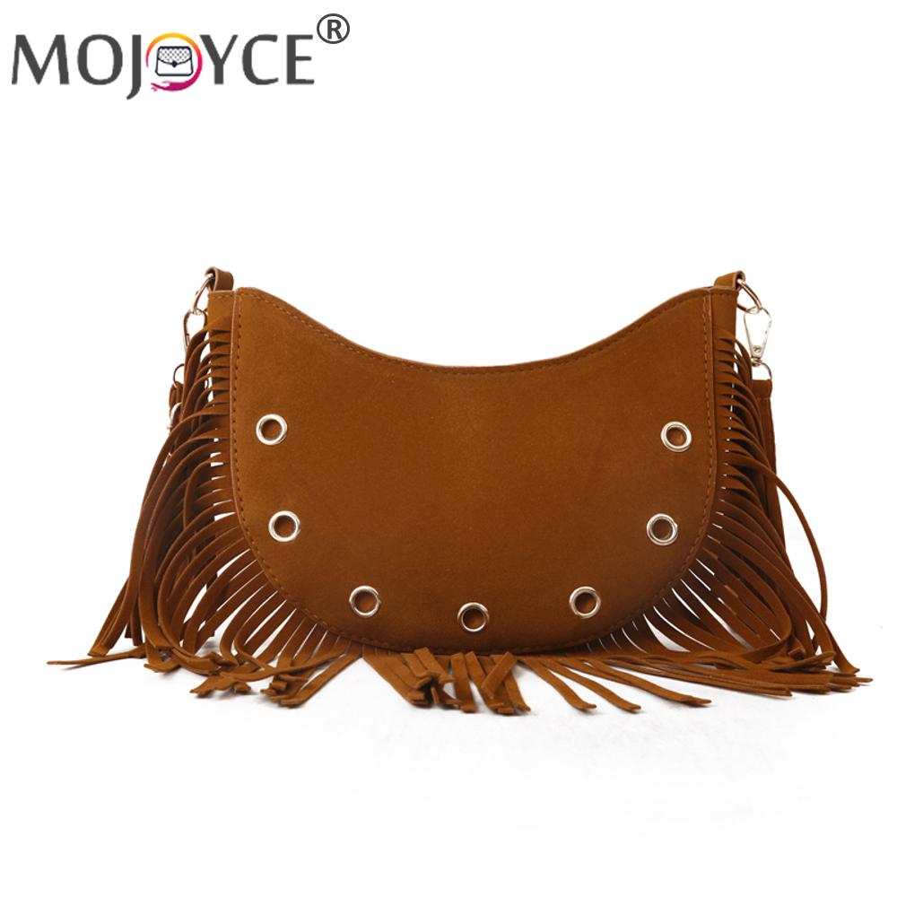 Women Vintage Leather Fringe Crossbody Purse Zipper Fashion Shoulder Purse