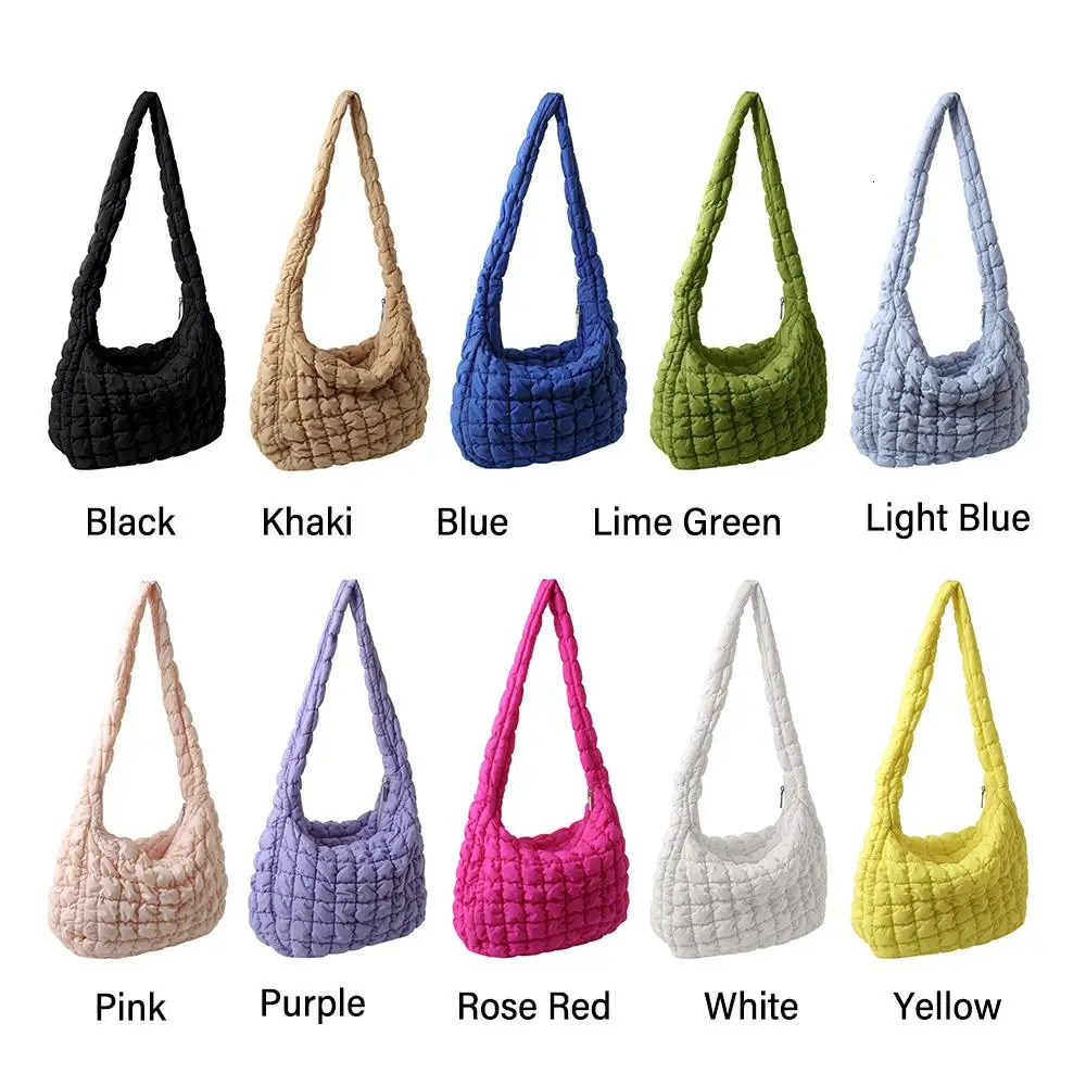 Womens bedding handbag large inflatable handbag lightweight mattress shoulder bag fashionable Y2K style cross body wallet 241107