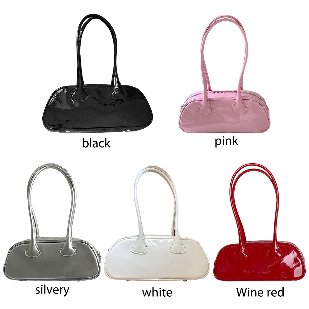 Women Versatile Armpit Bag PU Leather Leisure Underarm Bag Solid Color Minimalist Shoulder Bag Female Commute Bag