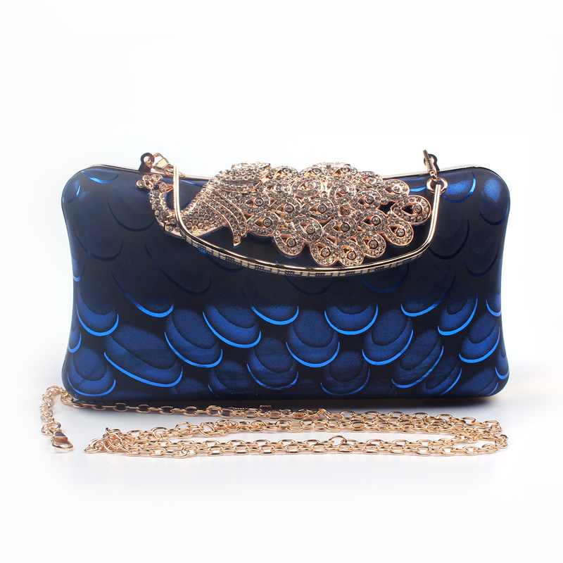 Bridal Wedding Lady Evening Bags Diamonds Phoenix Day Pouch Clutches Women Messenger Shoulder Bag Purse Party Girl Handbags