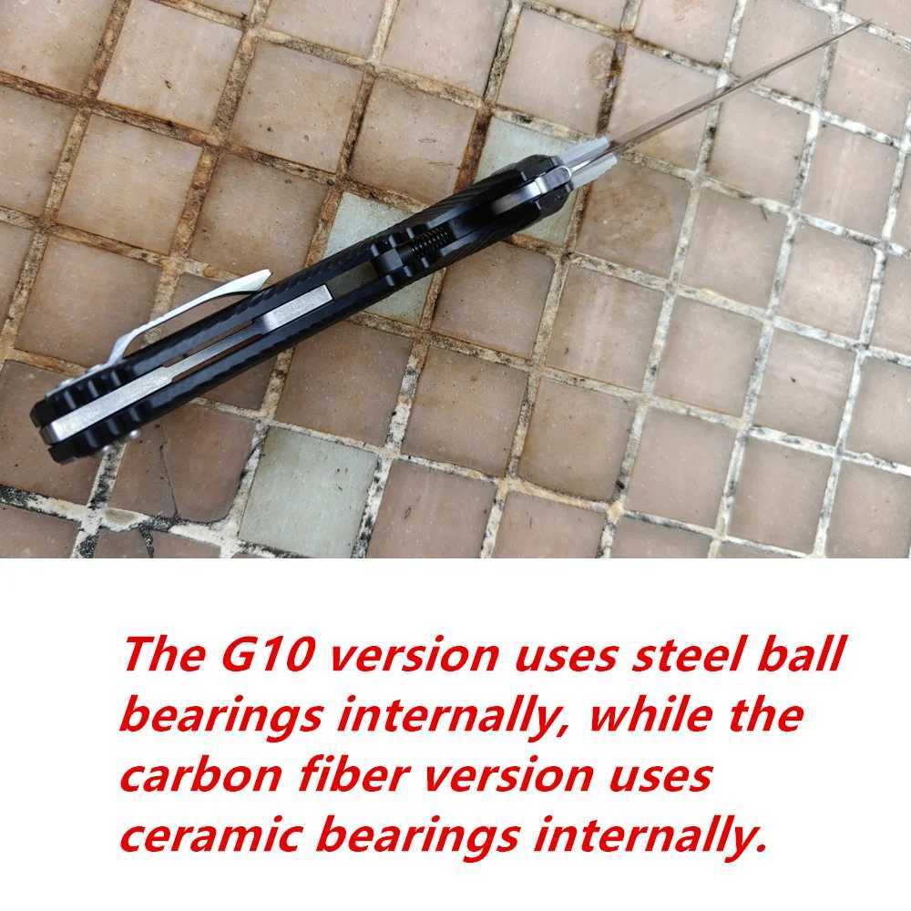 JUFULE 137RL Manual Open Real Carbon Fiber / G10 Ball Bearing Mark M390MK Blade Hunting Fish Outdoor EDC Tool Folding Camp Knife X241108