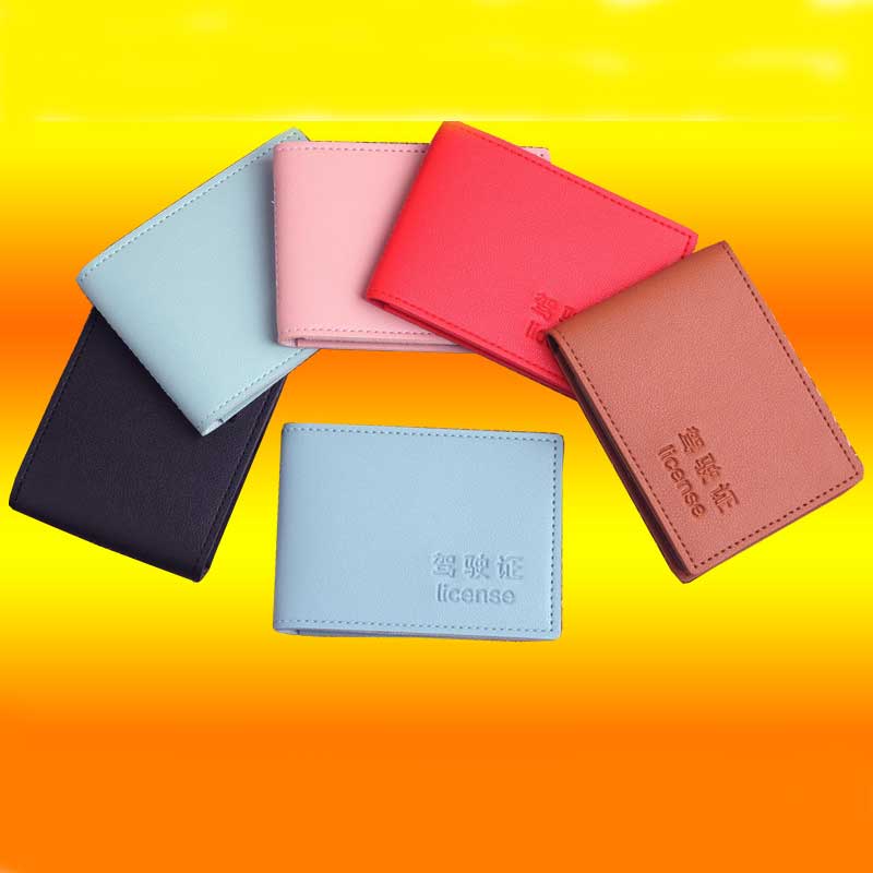 6 Cards Driver License Holder Pu Leather Cover For Car Driving Documents Business Card Holder ID Pass Certificate Folder Wallet