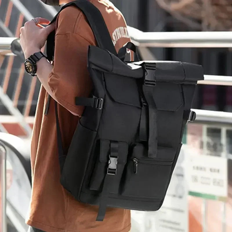 Waterproof outdoor sports leisure travel day bag roll mens laptop backpack outdoor travel camping hiking laptop bag 241106