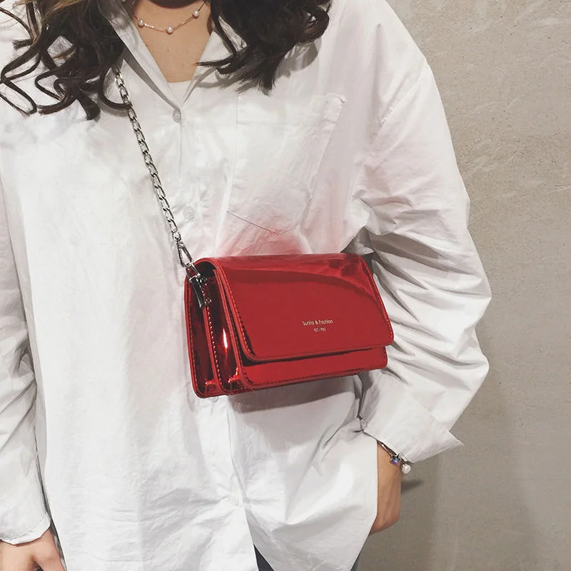 Square Women Shoulder Bag 2023 New Fashion Silver Bolso Mujer Chain Crossbody Bag Female Y2k Daily Shopping Sac A Main