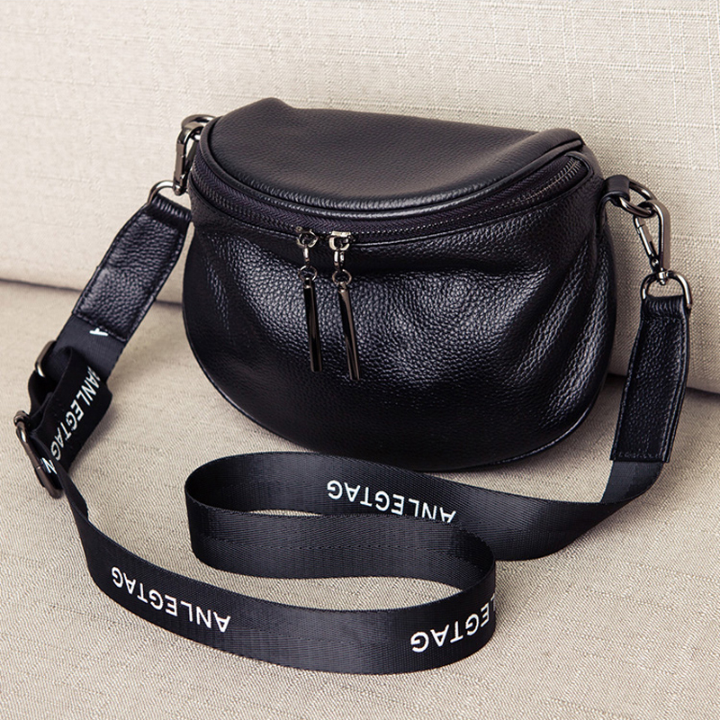 Genuine Leather Shoulder Bag Women's Luxury Handbags Fashion Crossbody Bags For Women Messenger Saddle Bag Female Tote Purse