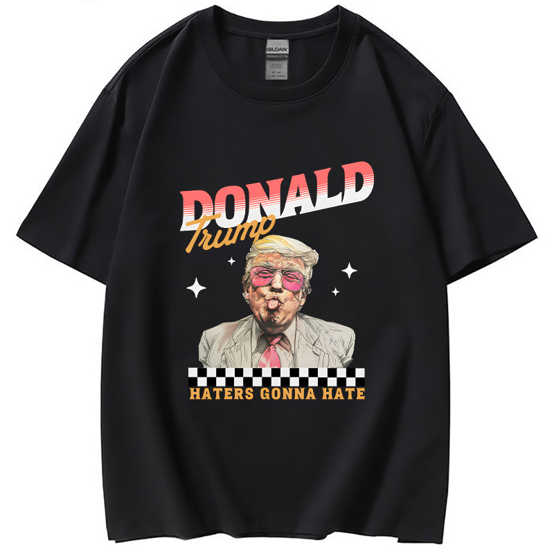 New Trump Summer Collection Half Cotton Casual Fashion Short Sleeve T-shirt Trendy Hoodie