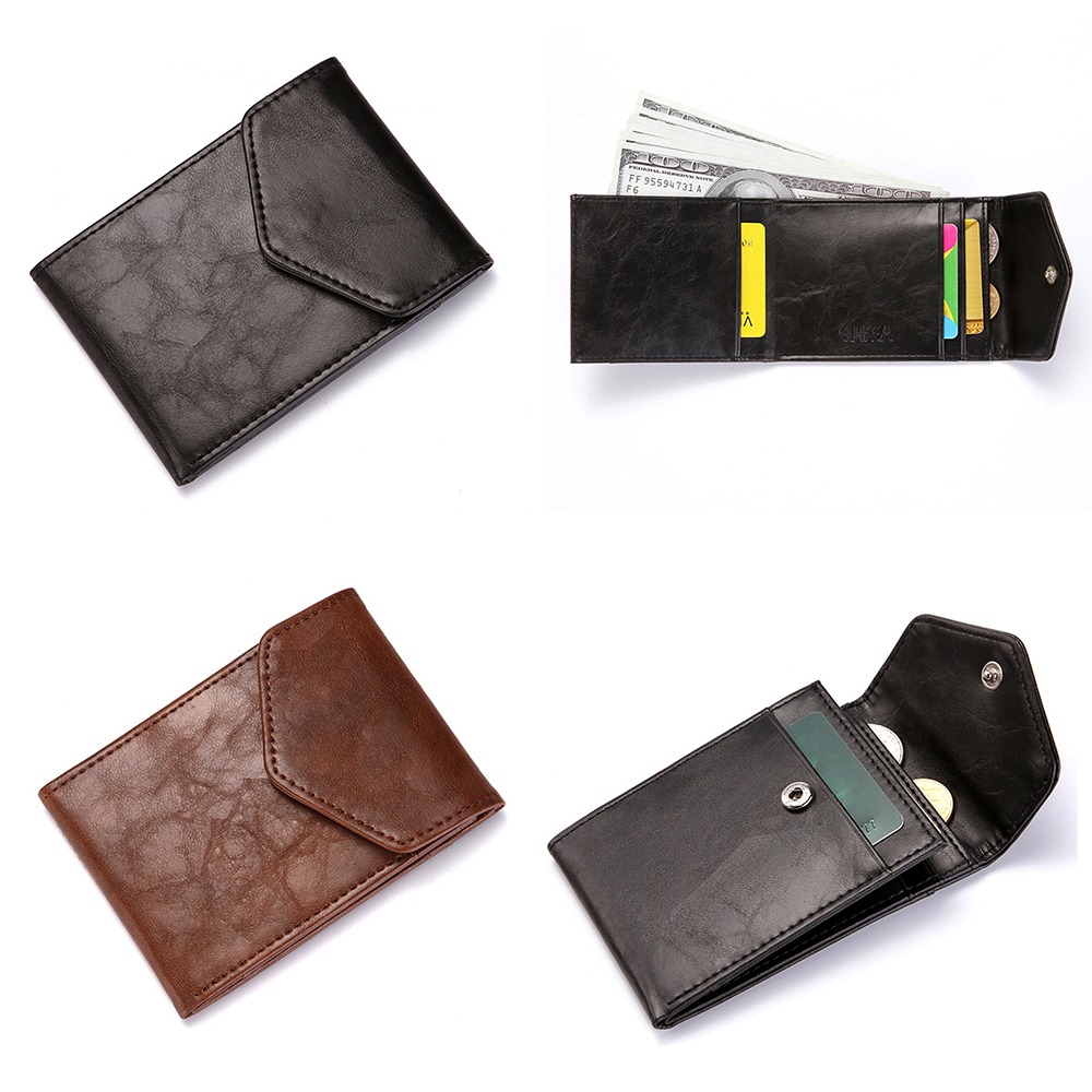 Fashion Ultrathin Men Leather Wallet Portable PU Leather Men Slim Wallet Multipurpose Coins Purse Card Holder for Men