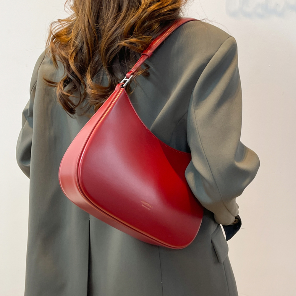 Top Quality Soft Leather Half Moon Tote Bags for Women 2023 New Fashion Luxury Designer Handbags Female Hobos Shoulder Bag
