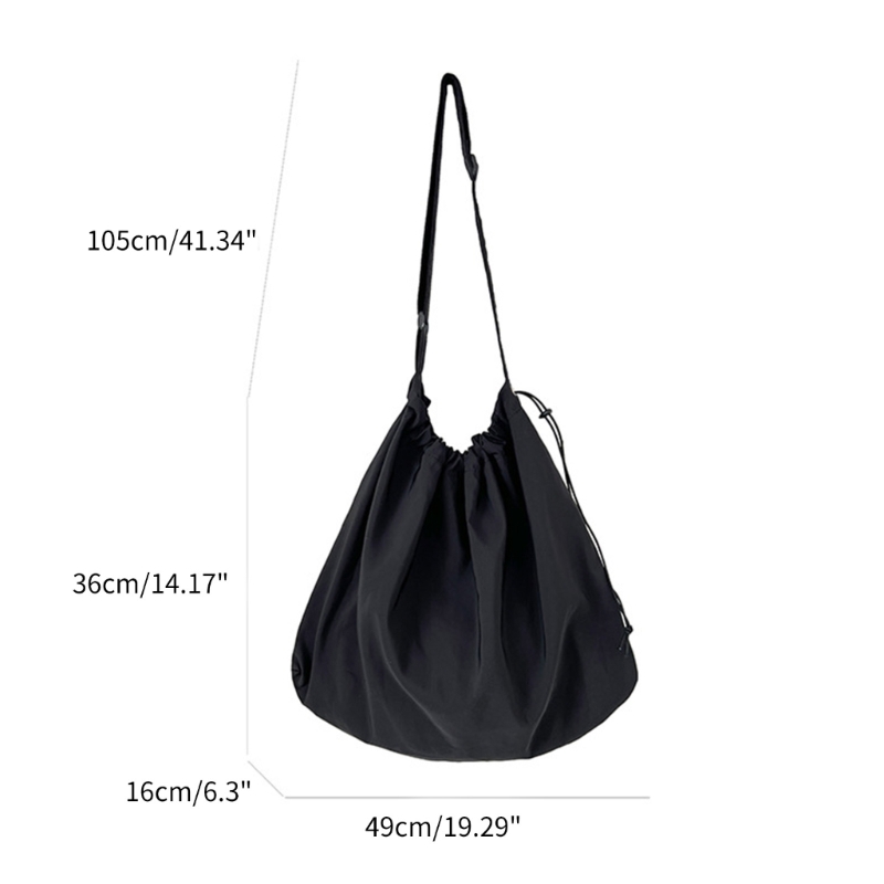 Fashion Crossbody Bag Drawstring Bag Lady Purse Casual Shoulder Bag